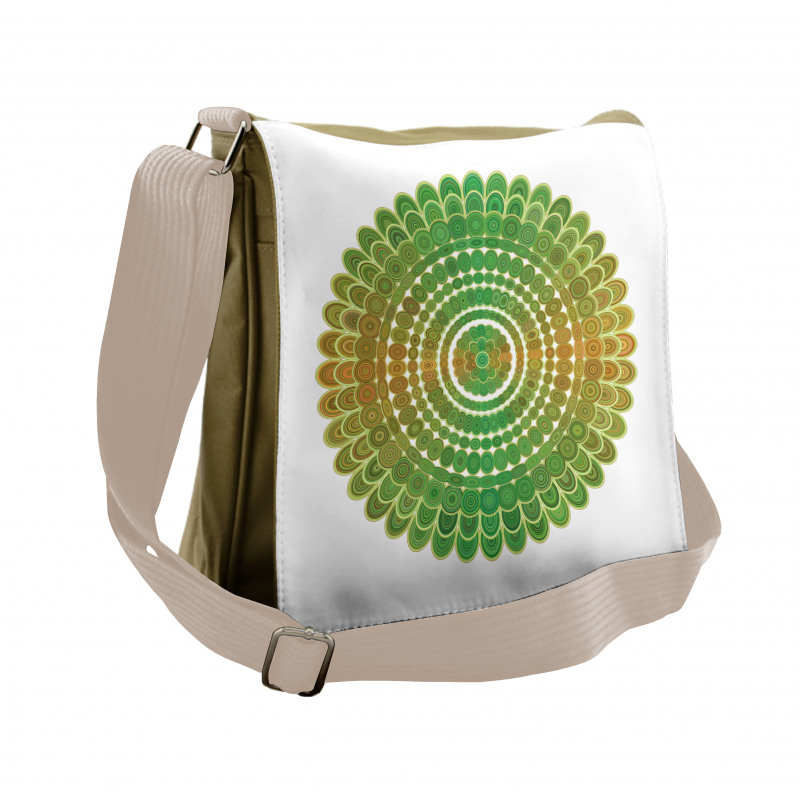 Circle Scale Pattern Messenger Bag