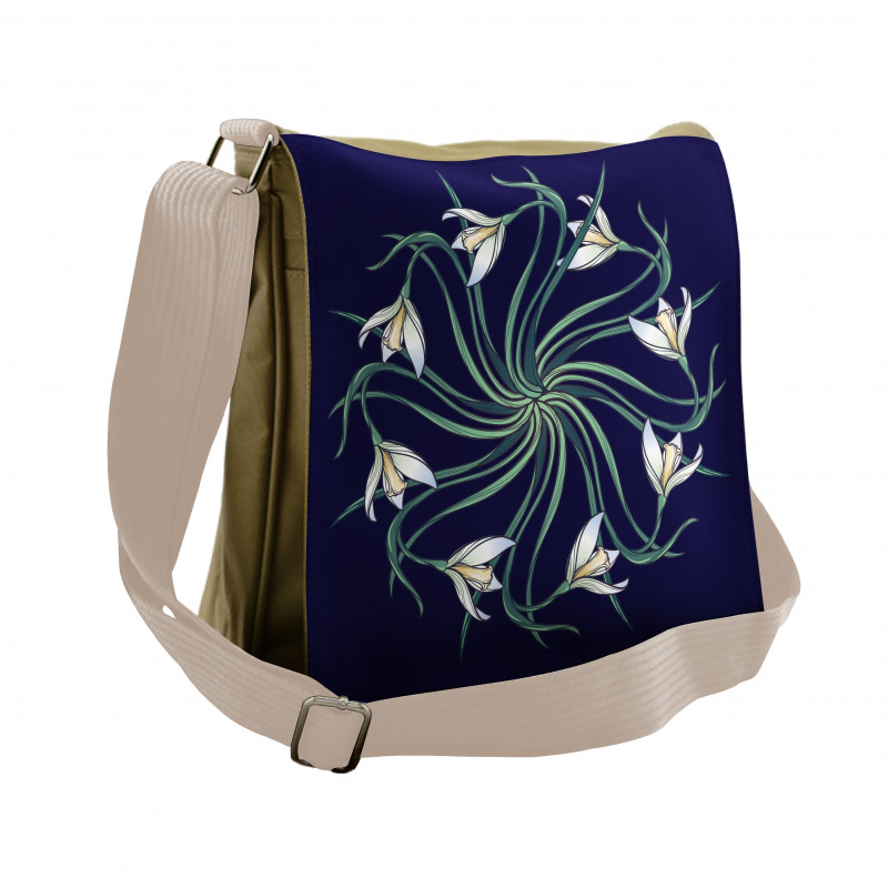 Art Nouveau Floral Design Messenger Bag