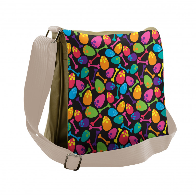 Dinosaur Eggs Bones Messenger Bag