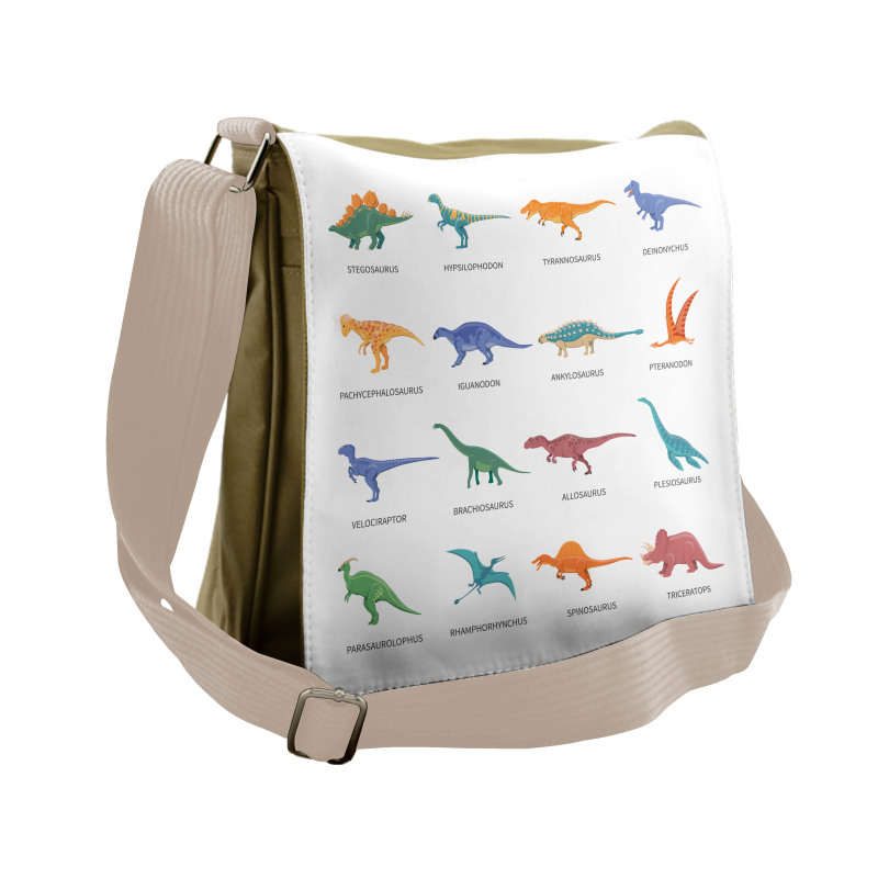 Jurassic Fossil Dinos Messenger Bag