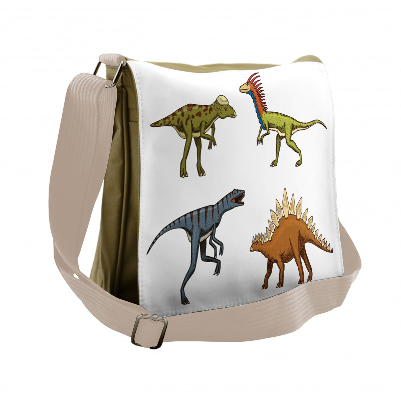 Reptile Fossils Animals Messenger Bag