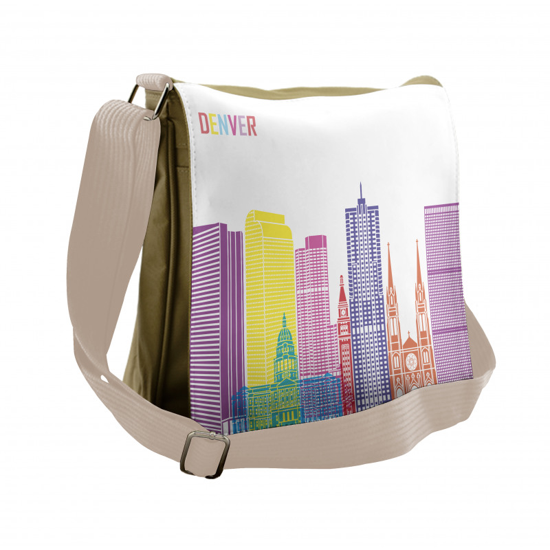 Urban Buildings Apartments Messenger Bag