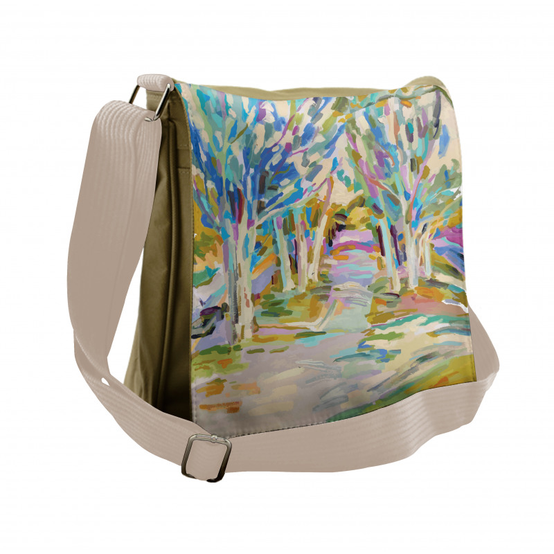 Leafless Trees Pastel Tone Messenger Bag