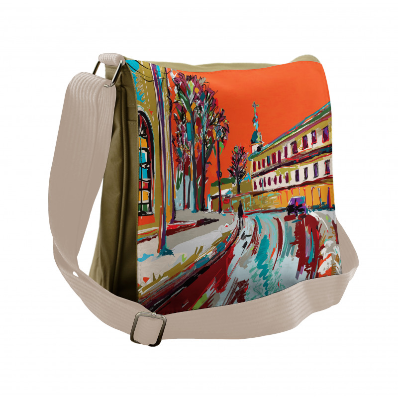 Historical Town Painting Messenger Bag