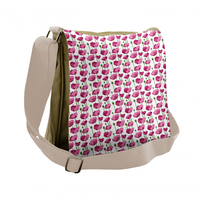 Delicate Spring Floral Art Messenger Bag