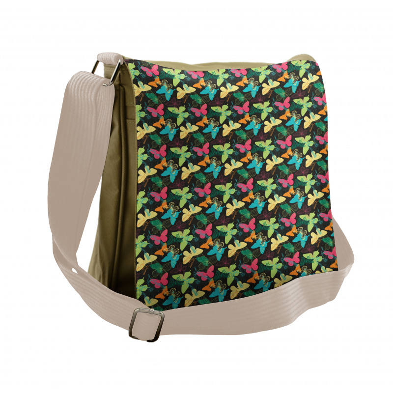 Colorful Silhouettes Art Messenger Bag