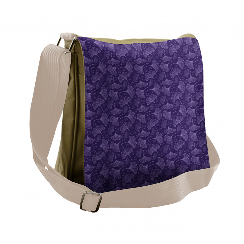 Psychedelic Biloba Tree Leaf Messenger Bag