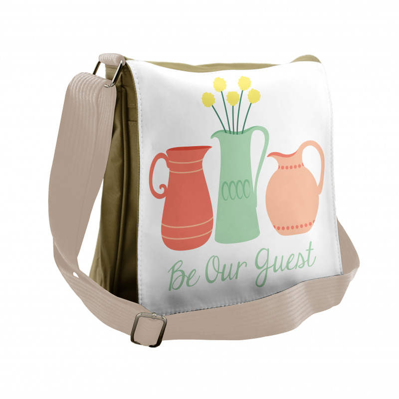 Flower Vases Blossoms Messenger Bag