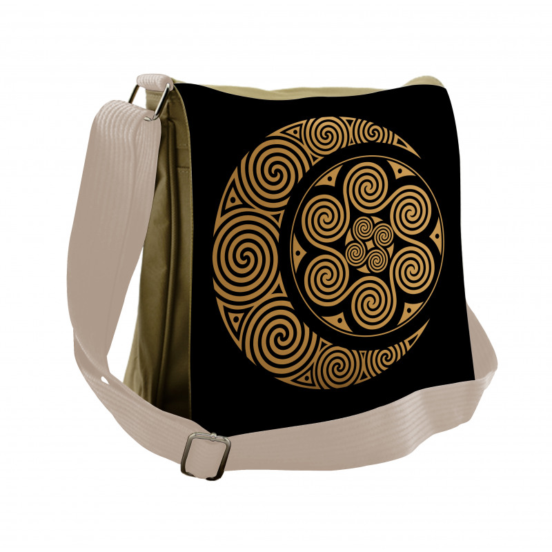 Celtic Moon and Sun Boho Messenger Bag