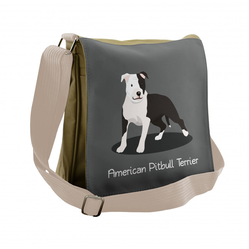 American Cartoon Terrier Messenger Bag