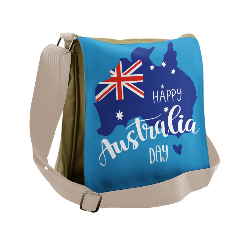 Aussie Day Words Messenger Bag