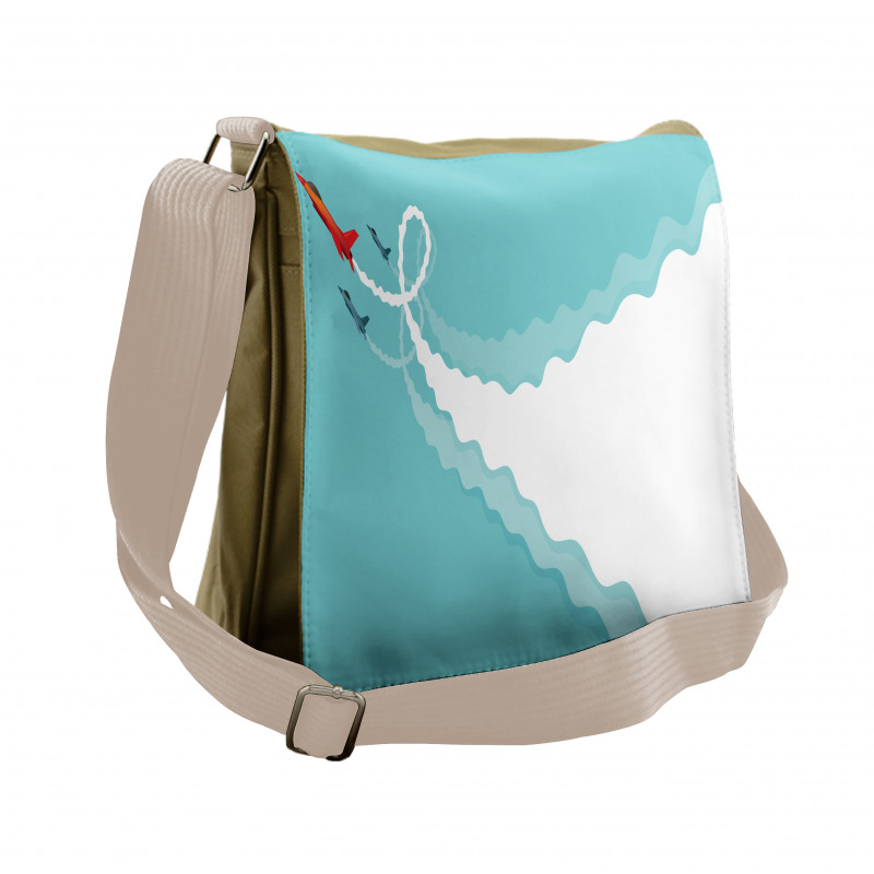 Acrobatic Flying Jets Doodle Messenger Bag