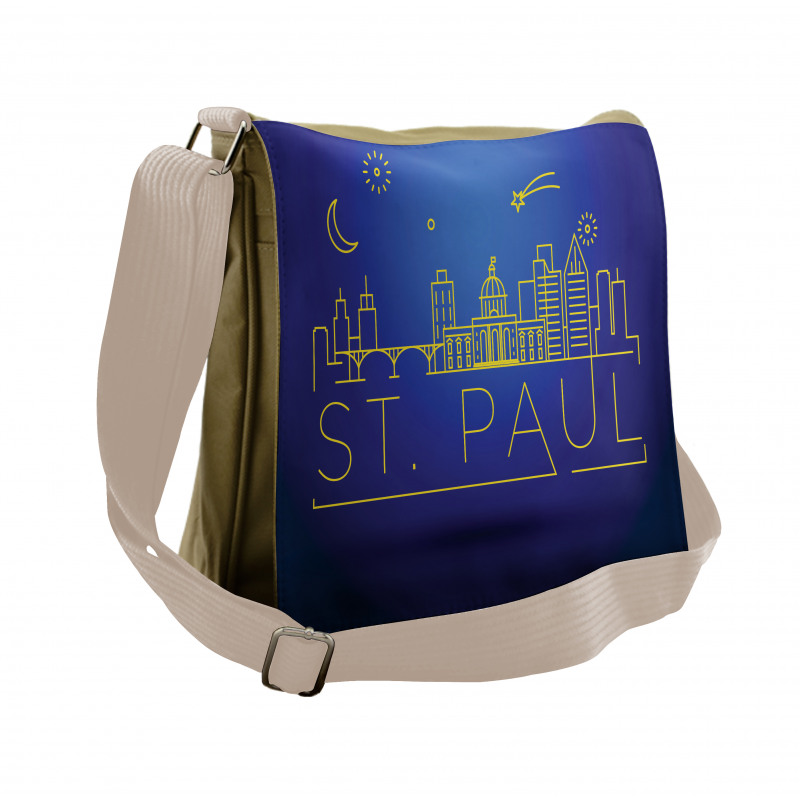 Line Art Style St Paul Messenger Bag