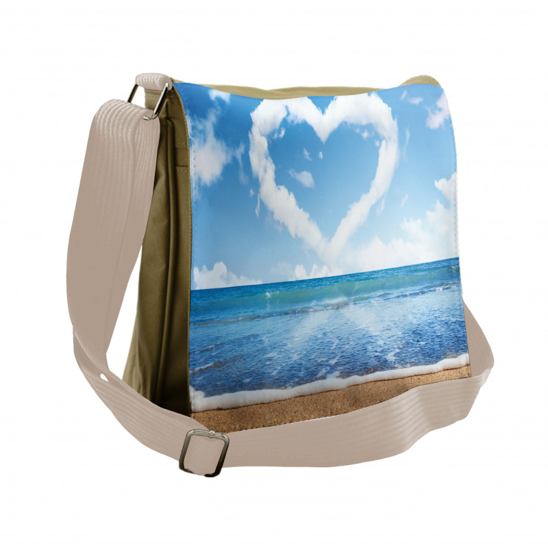 Clouds Heart Shape Messenger Bag