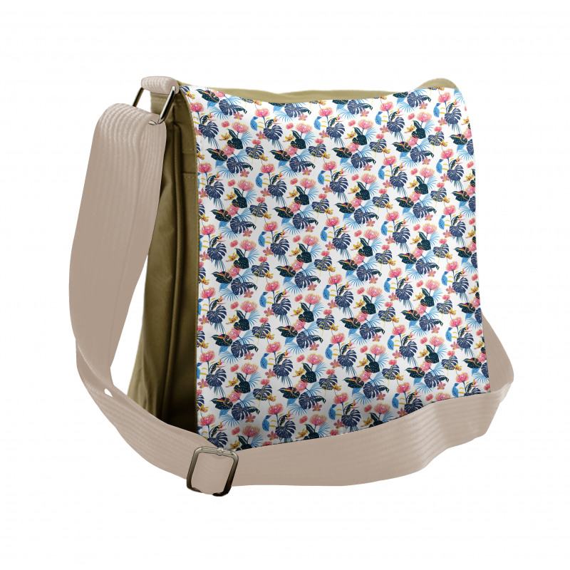 Exotic Forest Growth Petal Messenger Bag