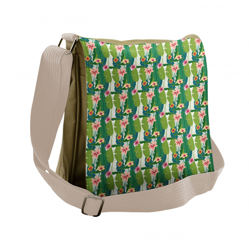 Banana Leaves Hawaii Messenger Bag