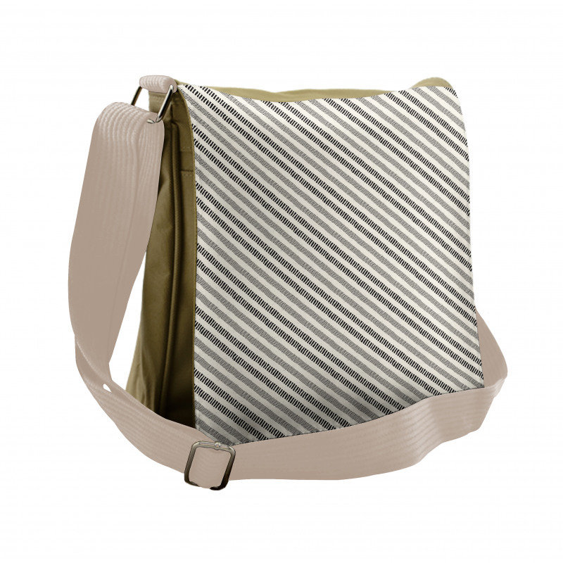 Diagonal Line Composition Messenger Bag