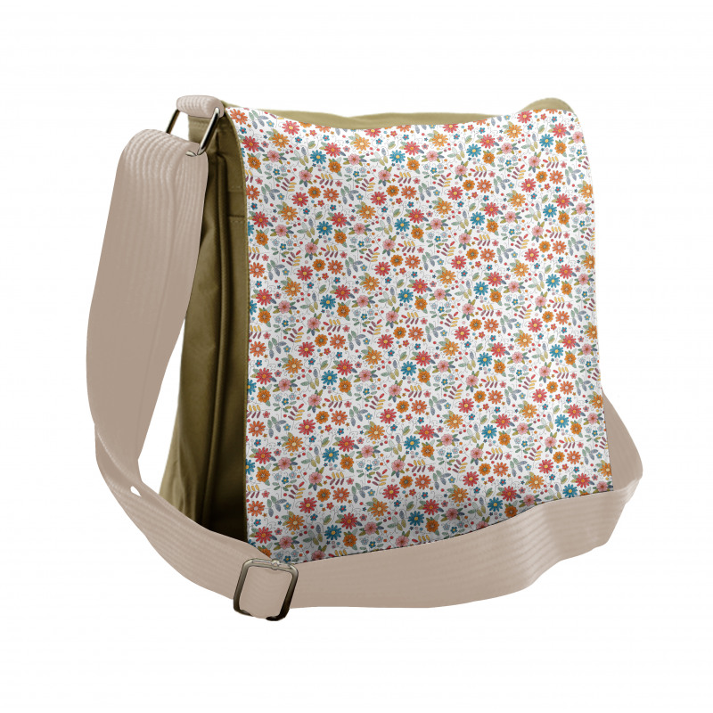 Colorful Flourishing Daisies Messenger Bag