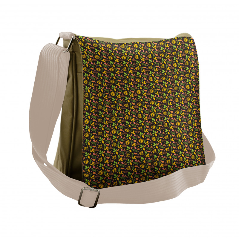 Colorful Autumn Foliage Star Messenger Bag