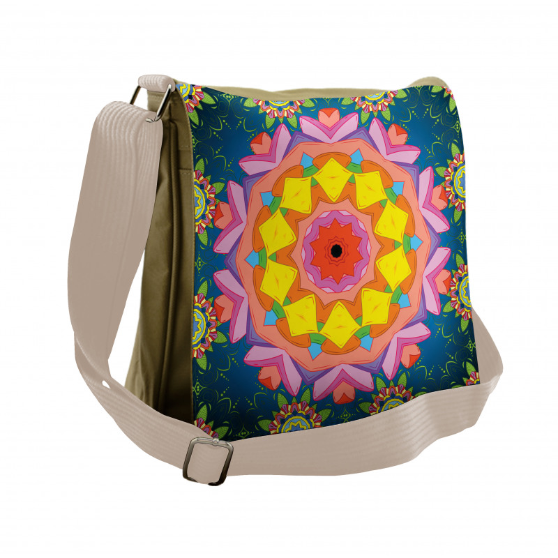 Petals in Vibrant Colors Messenger Bag