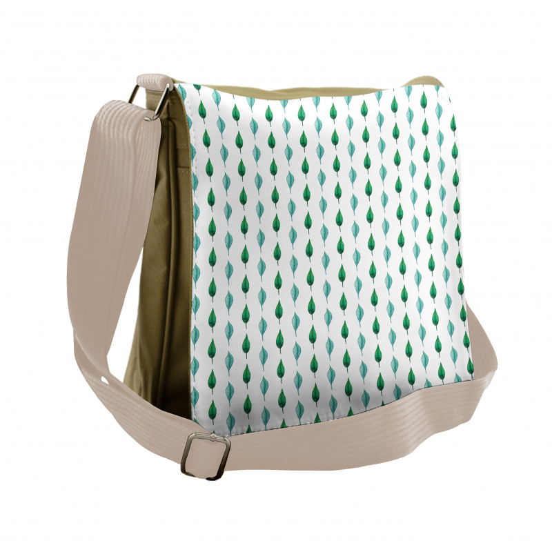 Botanical Watercolor Pattern Messenger Bag