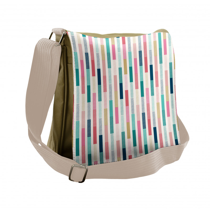 Avant-Garde Color Stripes Messenger Bag