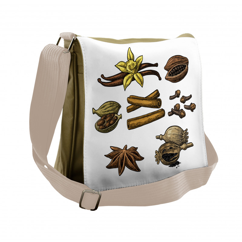 Cinnamon Anise Star Cardamom Messenger Bag