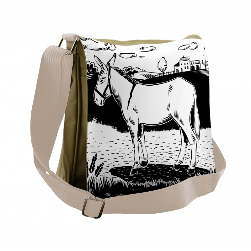 Farmland Village and Animal Messenger Bag