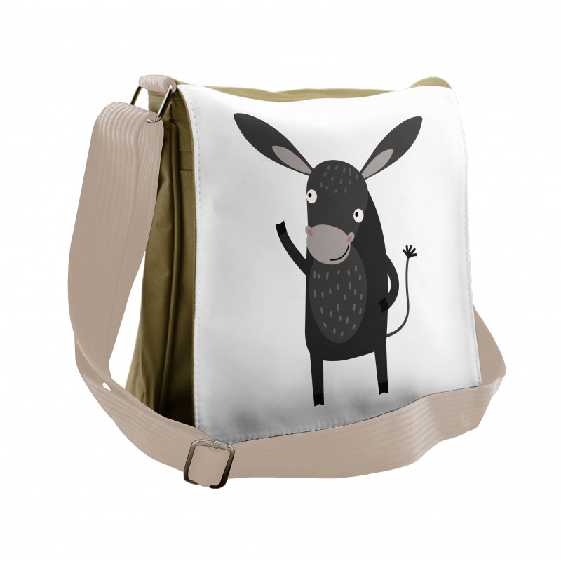 Happy Donkey with a Smile Messenger Bag