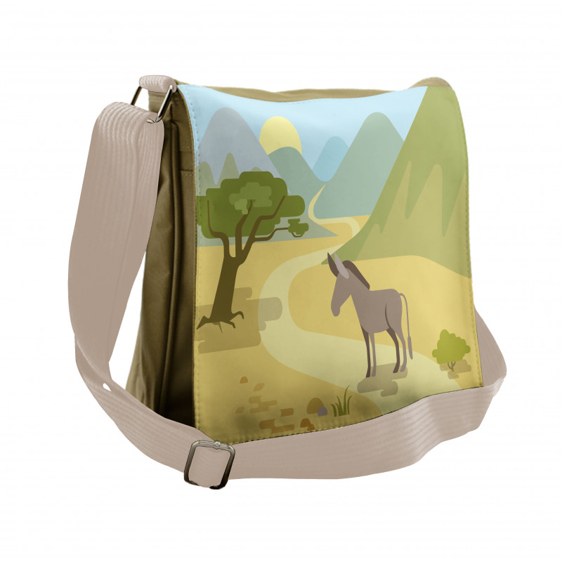 Wildlife Habitat Flat Design Messenger Bag