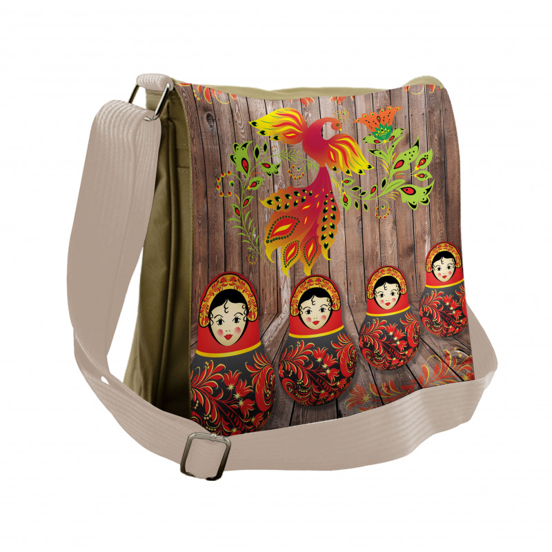 Folkloric Russian Dolls Messenger Bag
