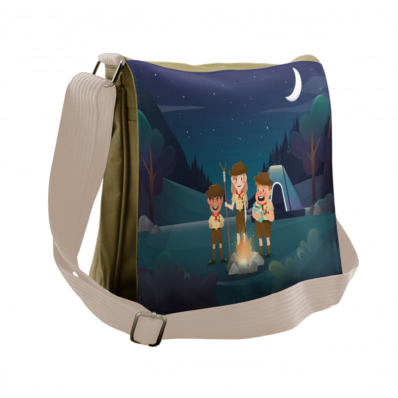 3 Scouts in the Forest Messenger Bag