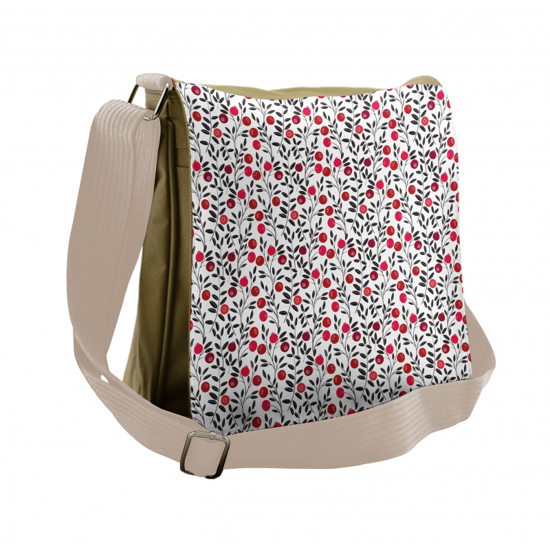 Yummy Berries Leafage Messenger Bag