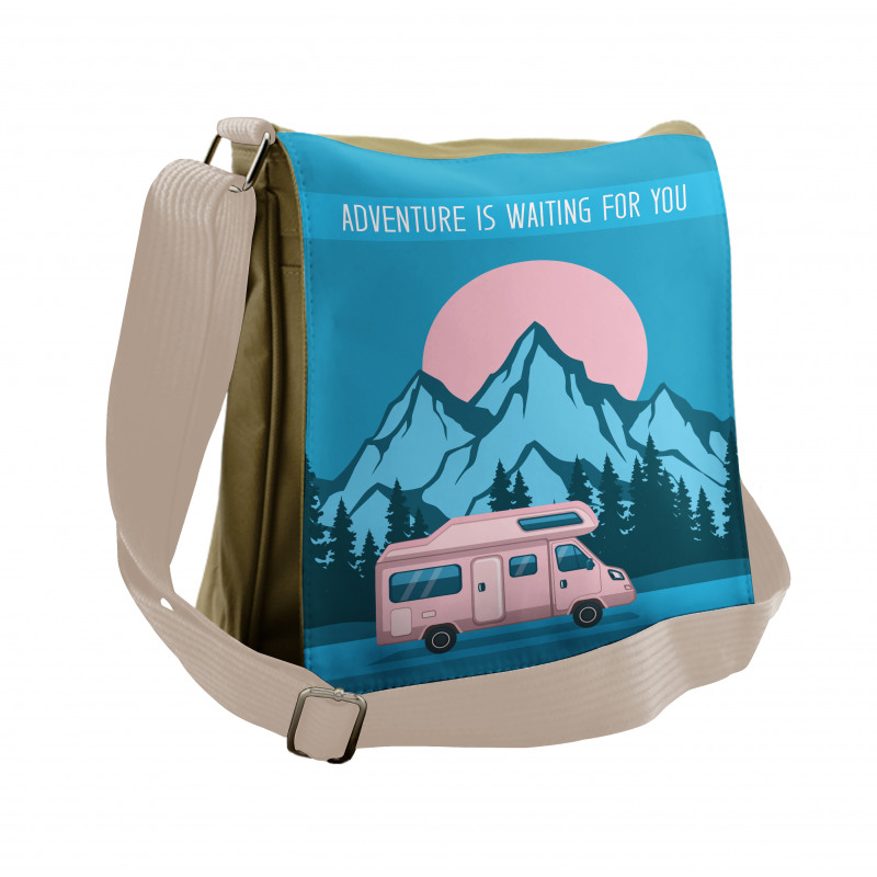 Road Trip with Caravan Pines Messenger Bag