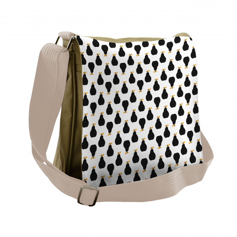 Abstract Silhouette Pattern Messenger Bag