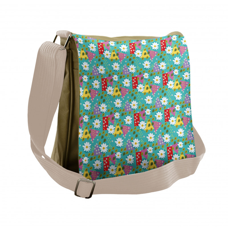 Circles Triangles Hearts Messenger Bag