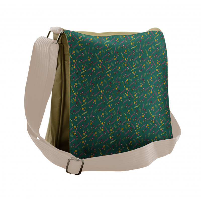 Summer Season Meadow Retro Messenger Bag