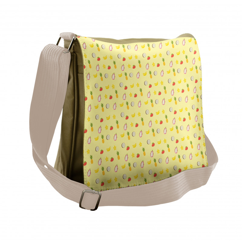 Pineapple Banana Tropical Messenger Bag