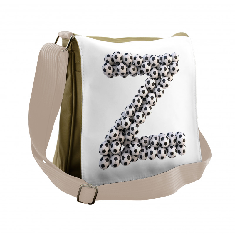 Last Letter Alphabet Messenger Bag