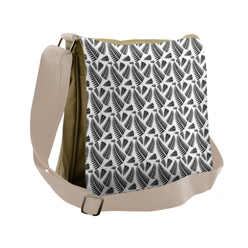 Bunch of Leaves Pattern Exotic Messenger Bag