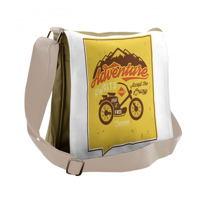 Retro Poster Words Messenger Bag