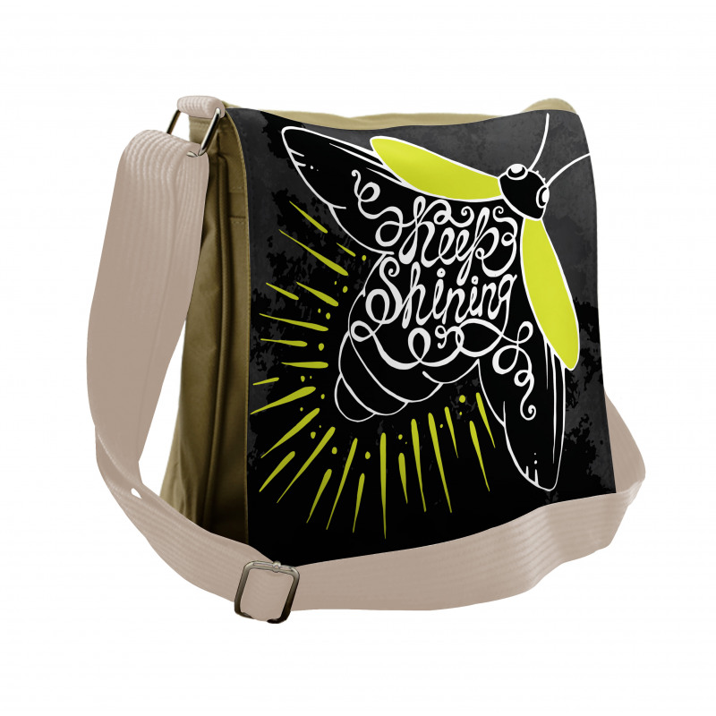 Keep Calligraphy Messenger Bag