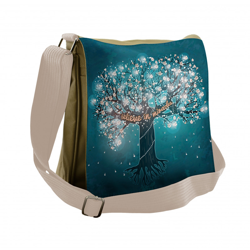 Believe in Miracles Message Messenger Bag