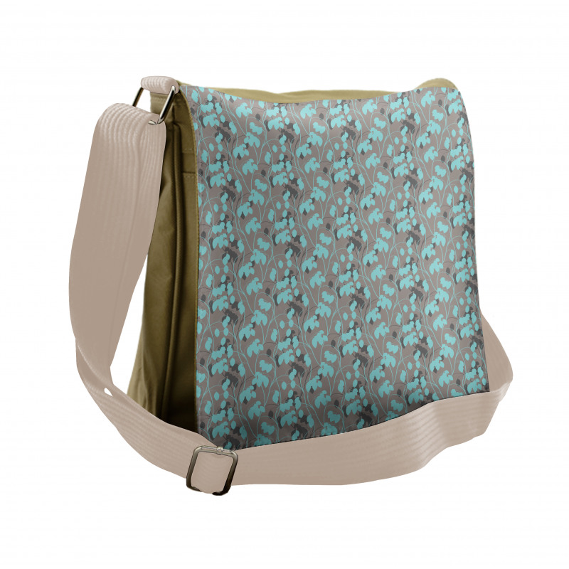 Silhouette Foliage Leaves Messenger Bag