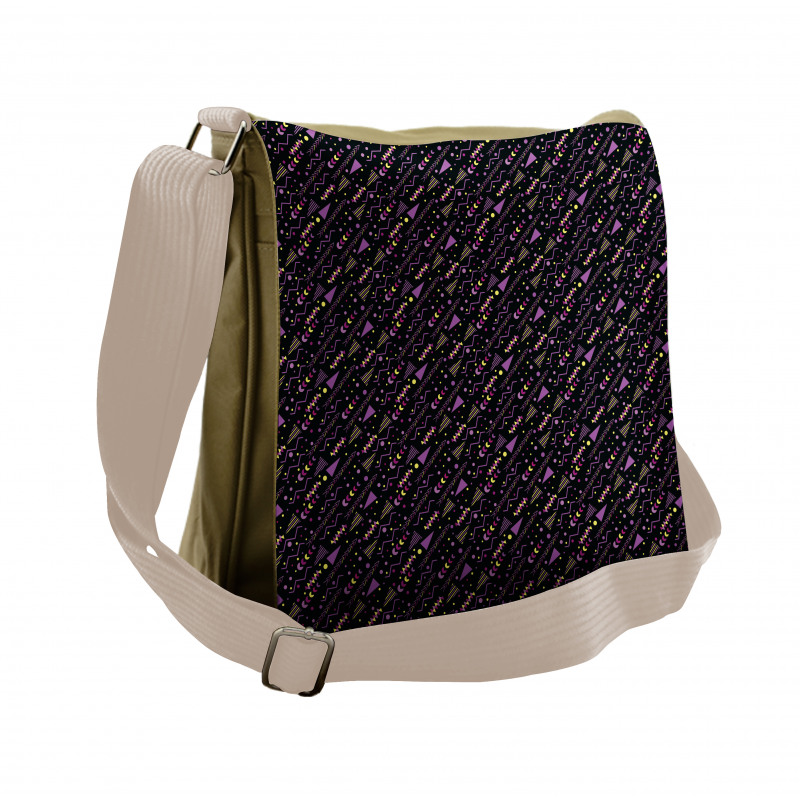 Geometrical Memphis Style Messenger Bag