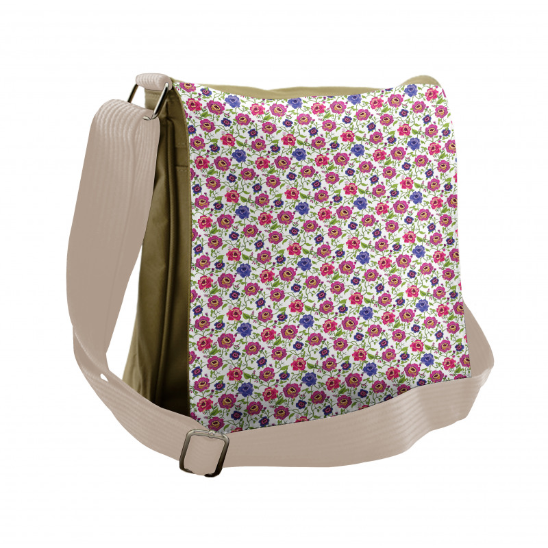 Spring Growth Wildflowers Messenger Bag