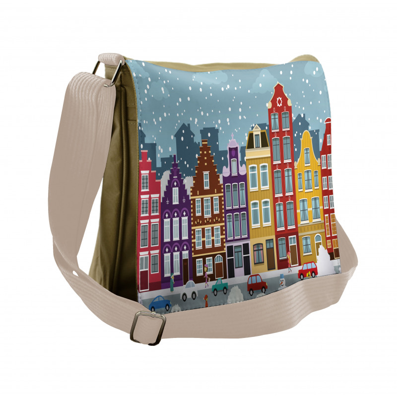 Dutch Town in the Winter Messenger Bag