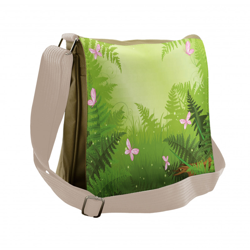 Cartoon Woodland Pattern Messenger Bag