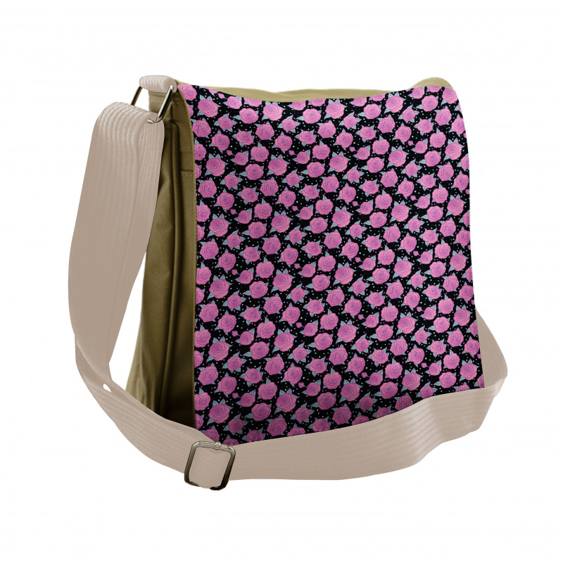 Blooming Flowers Pattern Star Messenger Bag