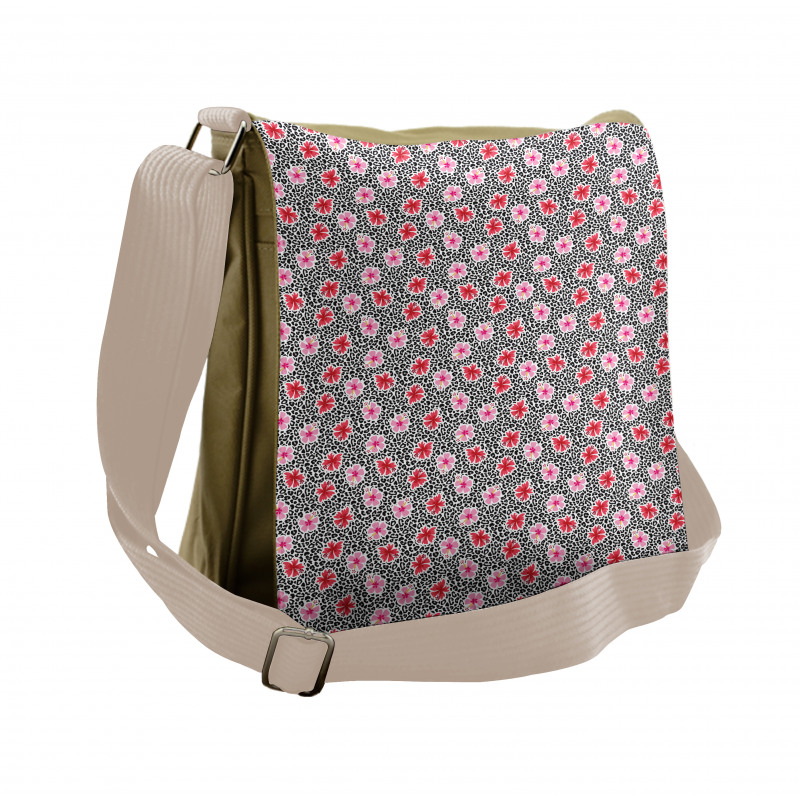 Blossoming Hawaiian Flowers Messenger Bag